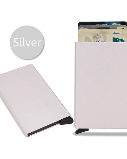 Rfid Smart Wallet Card Holder Metal Thin Slim Men Women Wallets Pop Up Minimalist Wallet Small Black Purse Vallet Walets for Men