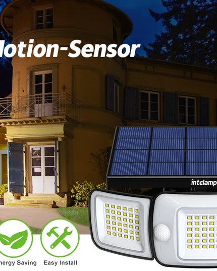 Solar Lights Outdoor with 3 Modes Motion Sensor Super Bright Wall Lamp IP65 Waterproof Street Light for Garden Yard Path Garage