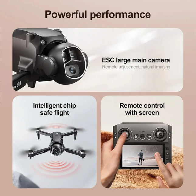 M7 Drone with 5G HD Camera Brushless Motor 4K UHD Video 1080P Image Stabilization Large Screen Remote Control Quadcopter