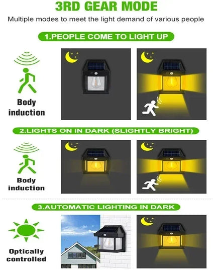Powerful Outdoor Solar Lamp Garden Solar Powered Streetlight Outdoor Lights Waterproof Light Led Lighting External Decoration
