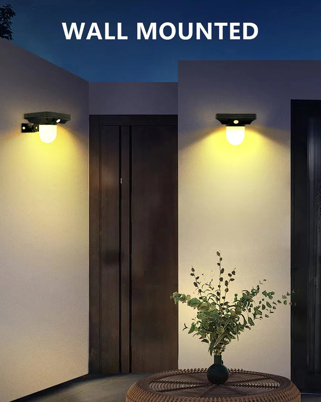 Solar Lights Outdoor Garden Solar Powered Wall Lamp Waterproof Motion Sensor Pathway Light Landscape Path Yard Backyard Lawn