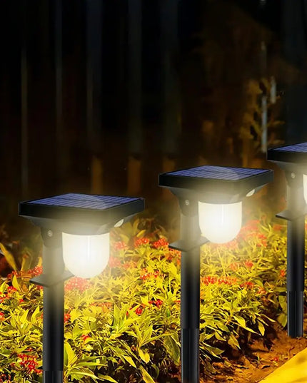 Solar Lights Outdoor Garden Solar Powered Wall Lamp Waterproof Motion Sensor Pathway Light Landscape Path Yard Backyard Lawn