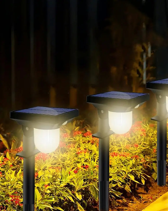 Solar Lights Outdoor Garden Solar Powered Wall Lamp Waterproof Motion Sensor Pathway Light Landscape Path Yard Backyard Lawn