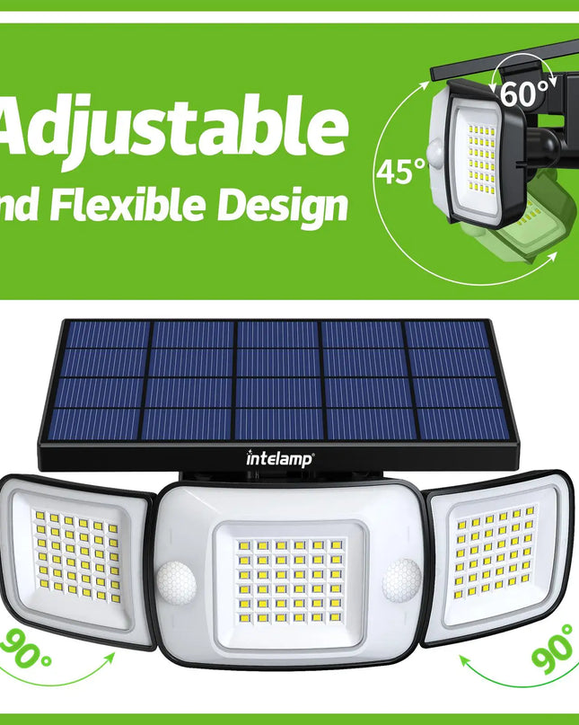 Solar Lights Outdoor with 3 Modes Motion Sensor Super Bright Wall Lamp IP65 Waterproof Street Light for Garden Yard Path Garage