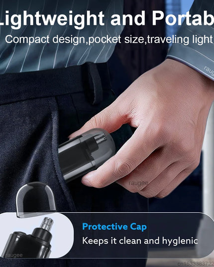 Nose Hair Trimmer Rechargeable Electric Nose Hair Remover Men Eyebrow Hair Shaving Razor Mini Pocket Portable Nose Hair Clipper