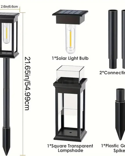 Solar Pathway Lights Solar Lights Outdoor Solar Powered Garden Lights for Walkway Yard Backyard Lawn Landscape Lighting Decor