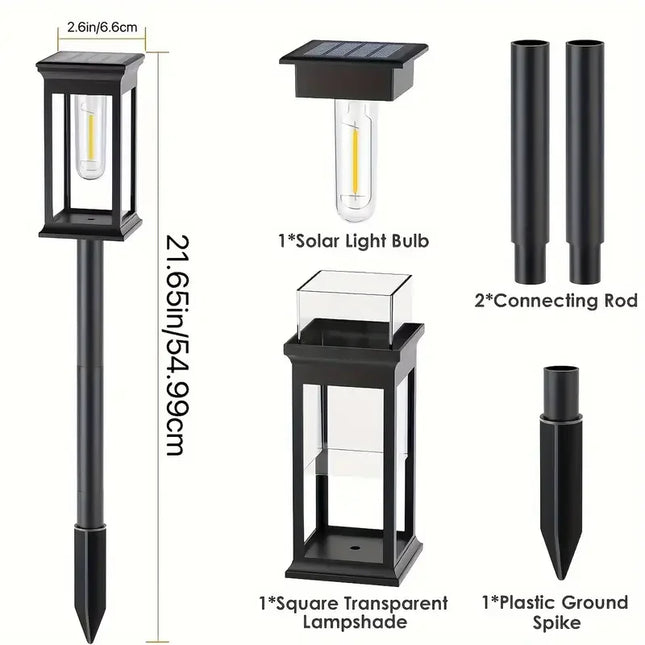 Solar Pathway Lights Solar Lights Outdoor Solar Powered Garden Lights for Walkway Yard Backyard Lawn Landscape Lighting Decor
