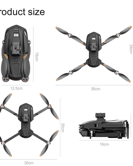 2025 V168 Pro MAX GPS Drone 8K Professional HD Camera 5G WIFI FPV 360° Obstacle Avoidance Brushless Large Screen RC Quadcopter