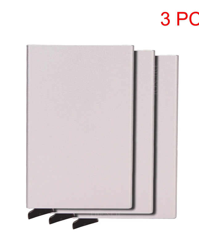 Rfid Smart Wallet Card Holder Metal Thin Slim Men Women Wallets Pop Up Minimalist Wallet Small Black Purse Vallet Walets for Men