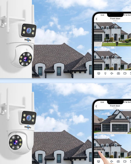 Hiseeu 6MP WIFI PTZ IP Camera Dual Lens 5X Digital Zoom Auto Tracking CCTV Surveillance Camera For Hiseeu Wireless CCTV System