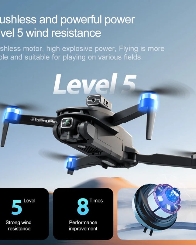 2025 V168 Pro MAX GPS Drone 8K Professional HD Camera 5G WIFI FPV 360° Obstacle Avoidance Brushless Large Screen RC Quadcopter