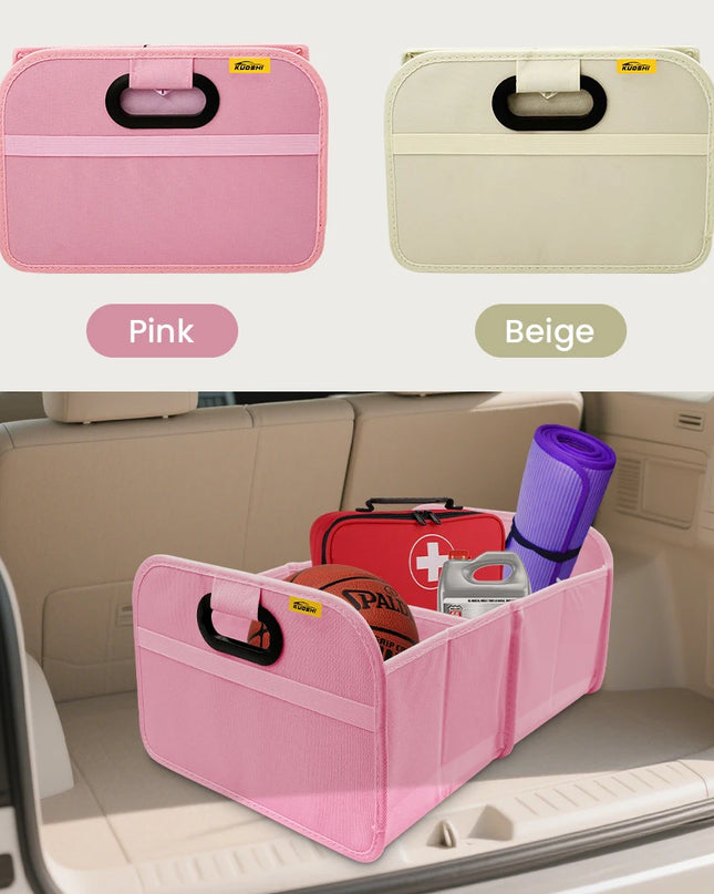 Trunk Organizer for suv, Foldable portable car storage box for camping outdoor storeroom,space saving multi functional