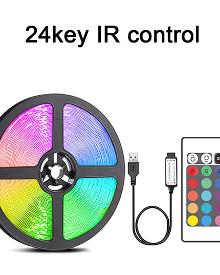 Led Strip Lights with 44 Key Remote Control 1m 5m 10m 20m RGB Tape Led Wall Room for Home Bedroom Party Decor TV Backlight