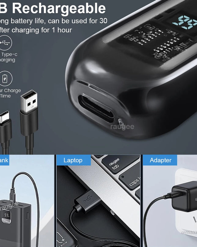 Nose Hair Trimmer Rechargeable Electric Nose Hair Remover Men Eyebrow Hair Shaving Razor Mini Pocket Portable Nose Hair Clipper