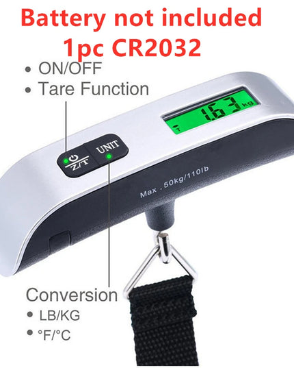 Portable Scale Digital LCD Display 110lb/50kg Electronic Luggage Hanging Suitcase Travel Weighs Baggage Bag Weight Balance Tools