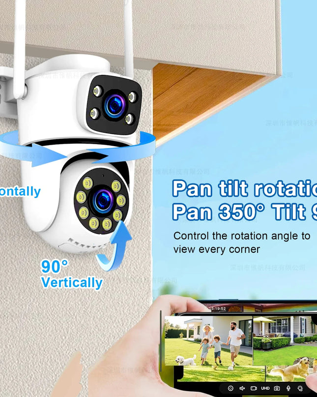 Tuya 5K 10MP WIFI IP Camera Outdoor 5G Wifi Dual Lens PTZ Cam Onvif CCTV Surveillance AI Tracking Alexa/Goggle Security Camera