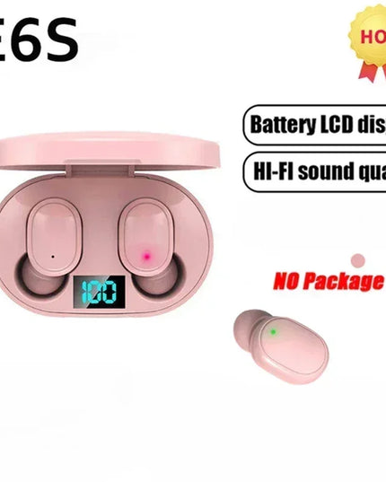 E6S Wireless Bluetooth Earphones TWS Bluetooth Headset Wireless Earbuds Noise Cancelling Earphones with Microphone Headphones