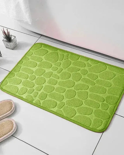 1pc embossed fiber carpet, bathroom living room anti slip mat, pebble floor mat, household items