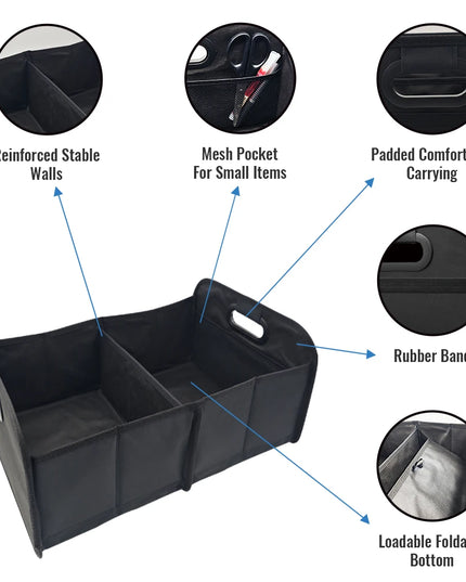 Trunk Organizer for suv, Foldable portable car storage box for camping outdoor storeroom,space saving multi functional