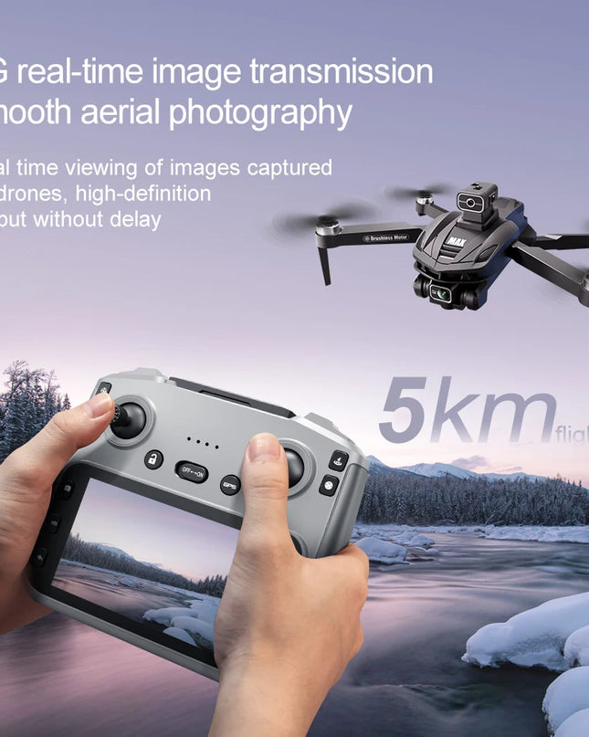 2025 V168 Pro MAX GPS Drone 8K Professional HD Camera 5G WIFI FPV 360° Obstacle Avoidance Brushless Large Screen RC Quadcopter