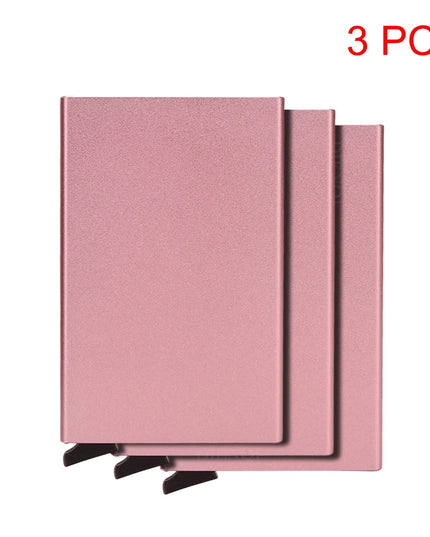 Rfid Smart Wallet Card Holder Metal Thin Slim Men Women Wallets Pop Up Minimalist Wallet Small Black Purse Vallet Walets for Men