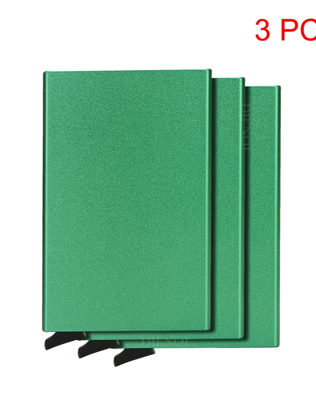 Rfid Smart Wallet Card Holder Metal Thin Slim Men Women Wallets Pop Up Minimalist Wallet Small Black Purse Vallet Walets for Men