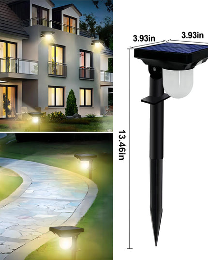 Solar Lights Outdoor Garden Solar Powered Wall Lamp Waterproof Motion Sensor Pathway Light Landscape Path Yard Backyard Lawn