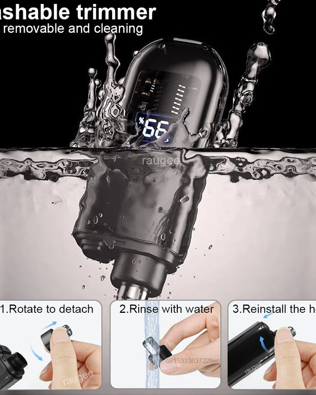 Nose Hair Trimmer Rechargeable Electric Nose Hair Remover Men Eyebrow Hair Shaving Razor Mini Pocket Portable Nose Hair Clipper