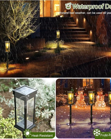 Solar Pathway Lights Solar Lights Outdoor Solar Powered Garden Lights for Walkway Yard Backyard Lawn Landscape Lighting Decor