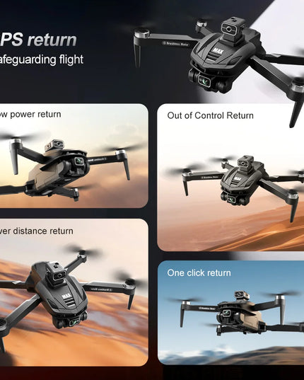 2025 V168 Pro MAX GPS Drone 8K Professional HD Camera 5G WIFI FPV 360° Obstacle Avoidance Brushless Large Screen RC Quadcopter