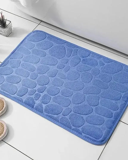 1pc embossed fiber carpet, bathroom living room anti slip mat, pebble floor mat, household items