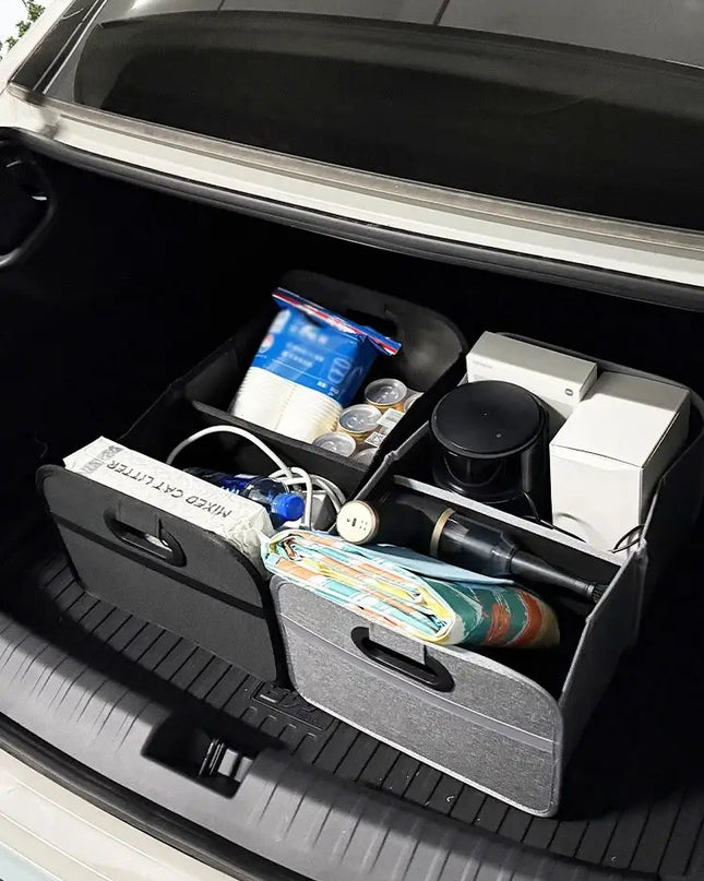 Trunk Organizer for suv, Foldable portable car storage box for camping outdoor storeroom,space saving multi functional