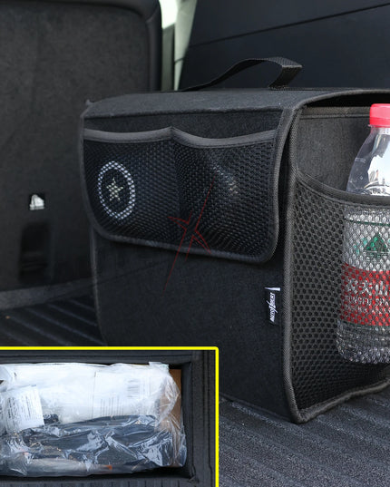 Universal Car Truck storage Bag Back Seat Backseat Organizer Felt W/ Extra Mesh Net Pockets Hanging Organiser Car Accessories