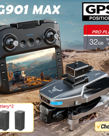 Mini Drone Professional GPS HD Camera Drones 5G WIFI FPV Video 4k UAV 4.5 inch large screen remote control RC Dron SG109 PRO MAX