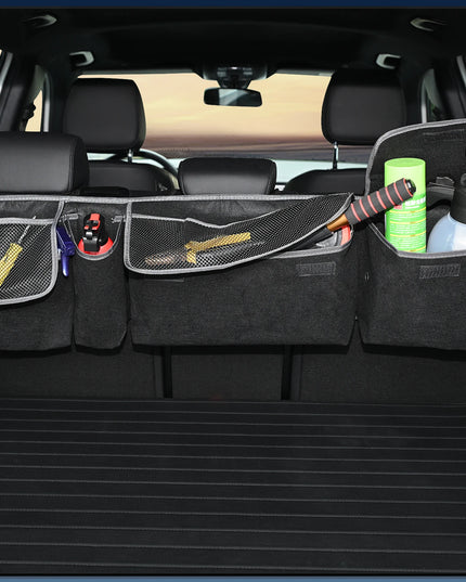 Universal Car Truck storage Bag Back Seat Backseat Organizer Felt W/ Extra Mesh Net Pockets Hanging Organiser Car Accessories