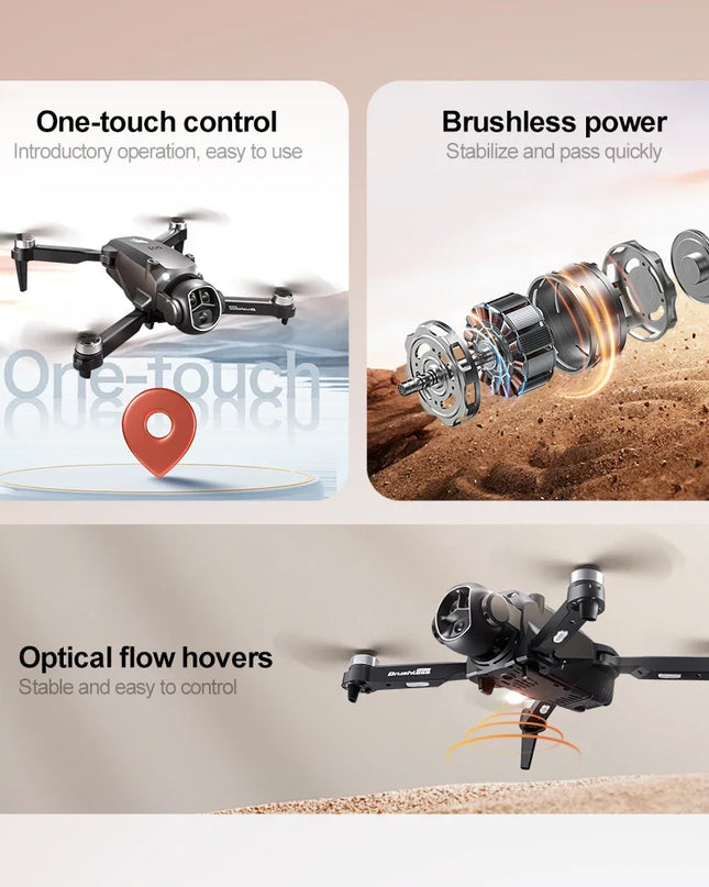 M7 Drone with 5G HD Camera Brushless Motor 4K UHD Video 1080P Image Stabilization Large Screen Remote Control Quadcopter