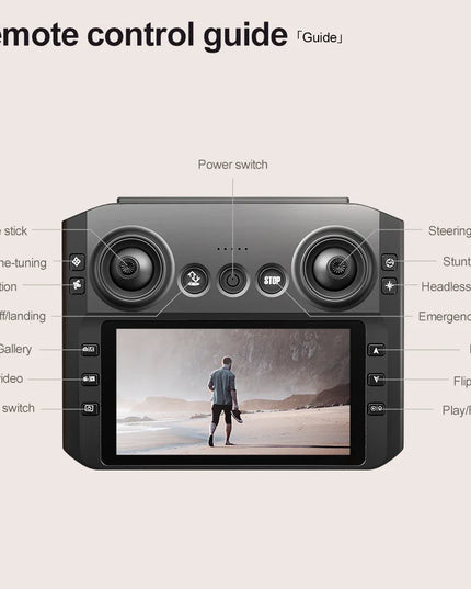 M7 Drone with 5G HD Camera Brushless Motor 4K UHD Video 1080P Image Stabilization Large Screen Remote Control Quadcopter
