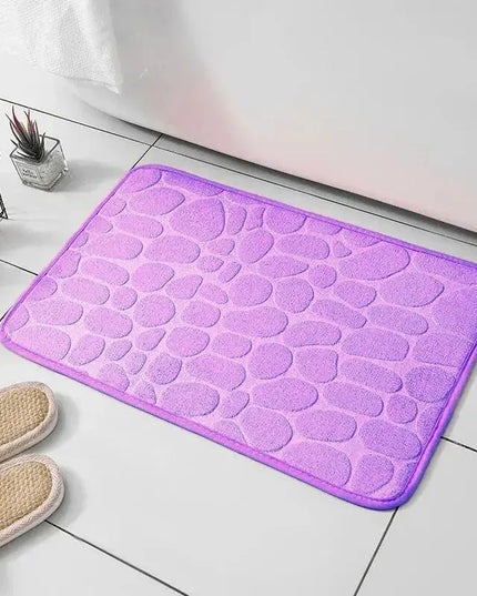 1pc embossed fiber carpet, bathroom living room anti slip mat, pebble floor mat, household items