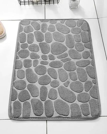 1pc embossed fiber carpet, bathroom living room anti slip mat, pebble floor mat, household items