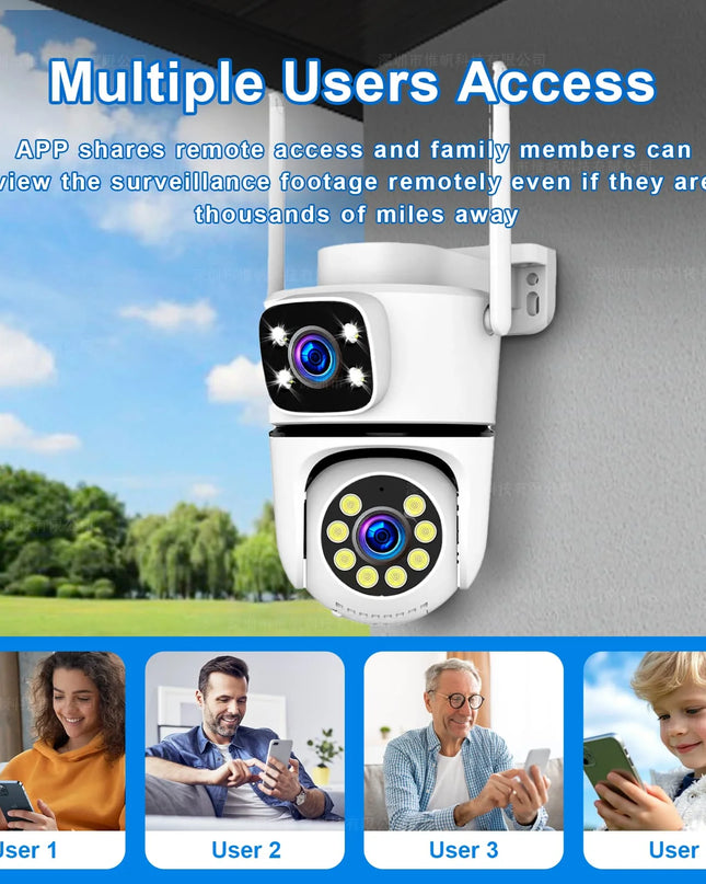 Tuya 5K 10MP WIFI IP Camera Outdoor 5G Wifi Dual Lens PTZ Cam Onvif CCTV Surveillance AI Tracking Alexa/Goggle Security Camera
