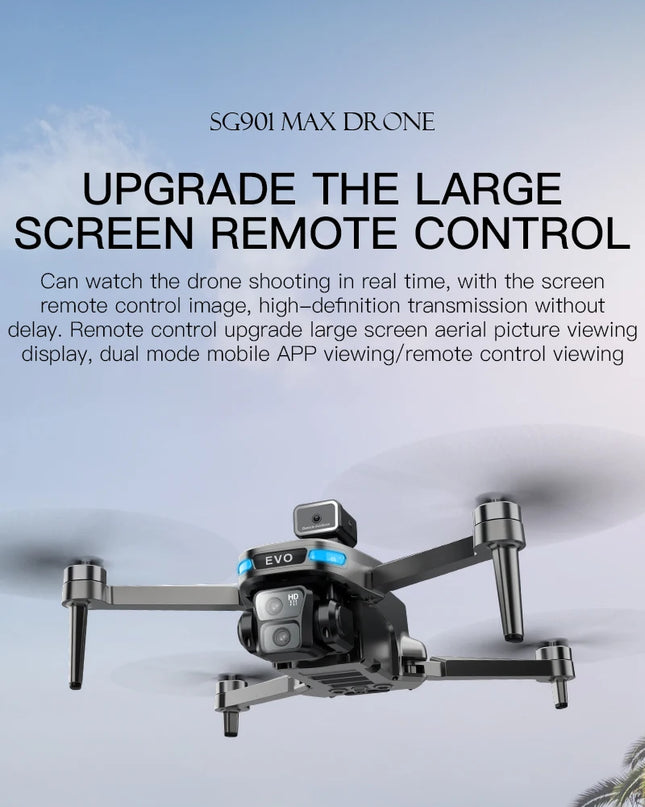 Mini Drone Professional GPS HD Camera Drones 5G WIFI FPV Video 4k UAV 4.5 inch large screen remote control RC Dron SG109 PRO MAX