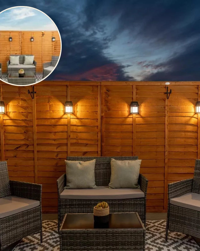 Solar Lights Outdoor Exterior Wall Lamps Retro Body Induction Atmosphere Christmas Fairy Lights Solar Charging Desk Lamps Gifts