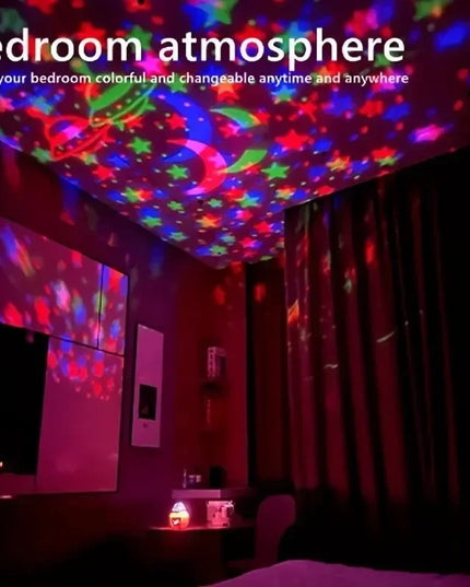 LED Starry Sky Night Lights USB Projector Lamp Magic Ball Moon Star Christmas Lights Home Room Atmosphere Decorations