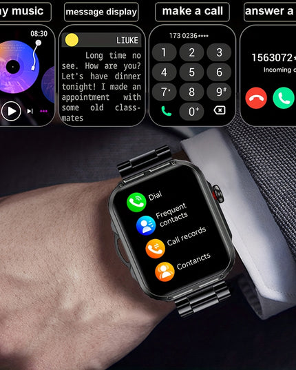 [Ideal Gift] COIUSOR Smart Watch With Built-in LED Flashlight, 2.01" IPS Display, Wireless Calling, Wireless 5.3, 100+ Sports Modes, Step Counter, Distance & Calorie Tracker, Music & Camera Control, Compatible With For iphone