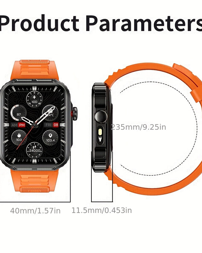 [Ideal Gift] COIUSOR Smart Watch With Built-in LED Flashlight, 2.01" IPS Display, Wireless Calling, Wireless 5.3, 100+ Sports Modes, Step Counter, Distance & Calorie Tracker, Music & Camera Control, Compatible With For iphone
