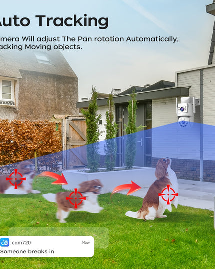 5G Outdoor Wireless IPX6 Security Camera with 1296P Full HD Night Vision, Dual-Lens Dual Screen, Motion Detection, Two-Way Audio, Multi-Party Sharing, Usb-powered For Home, Farm, Garden, Farm Surveillance, Modern Surveillance