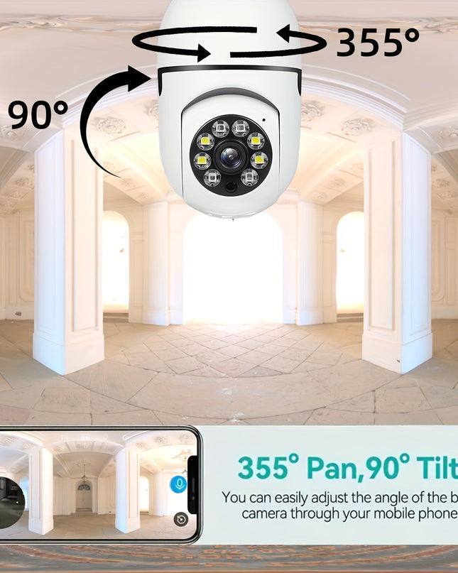 6pcs 4MP HD Wireless Security Camera System Can Monitor And Protect Your Family And Pets In Real Time Through 2.4G/5Ghz WIFI, Color Night Vision, 911 Artificial Intelligence Indoor Monitoring And Two-way Voice.